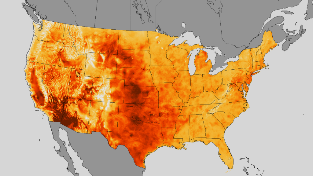 Environmental Monitor NOAA weather map shows July heat wave