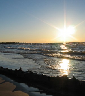 saginaw bay sonar aiding reef restoration sites beach huron ipperwash