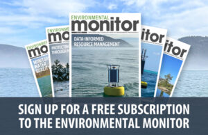 Spread of the current and past Environmental Monitor Magazines