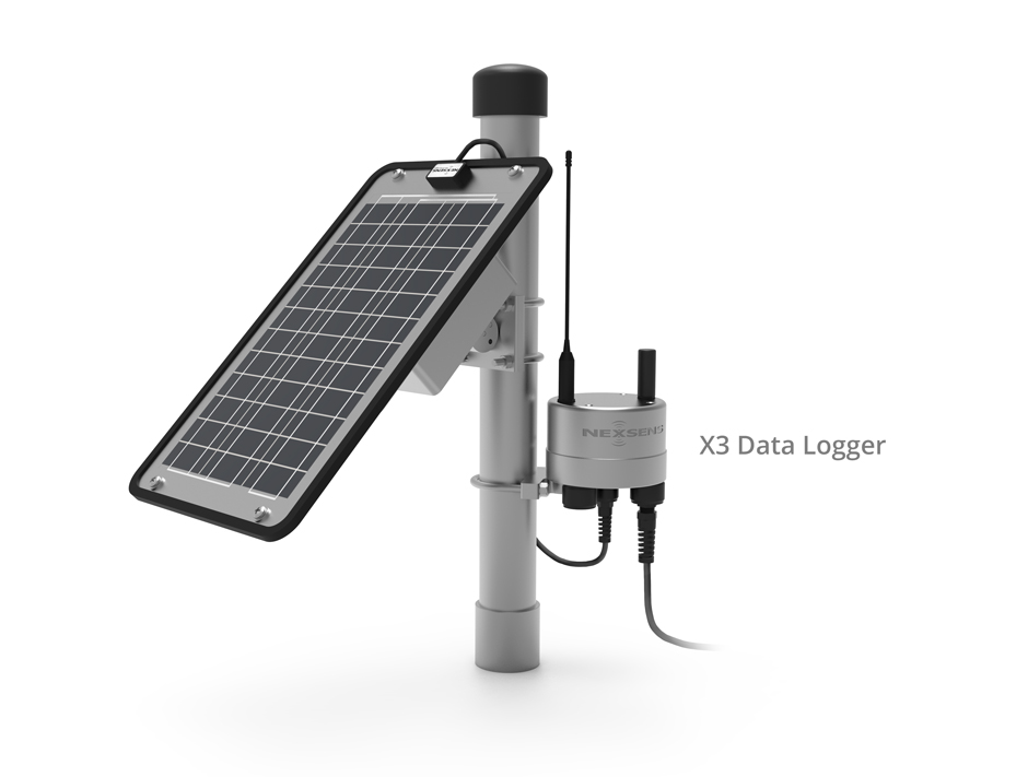 Imagen del X3 acoplado a un soporte para poste