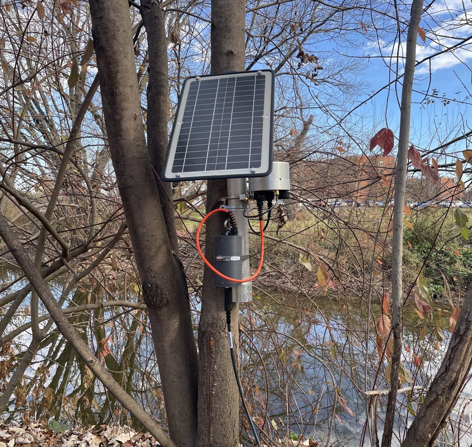 First telemetry unit installed at LCCD along the Little Conestoga Creek.